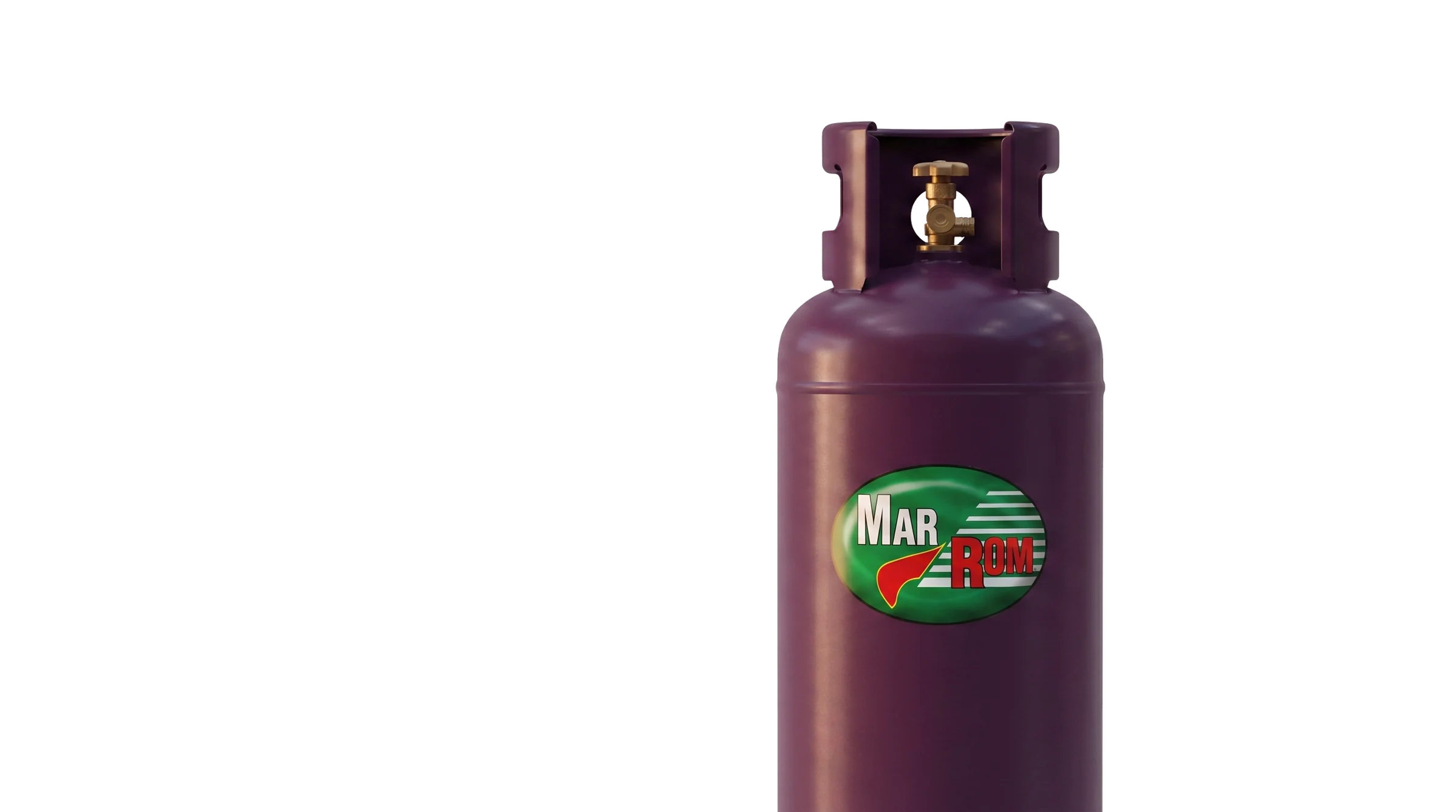 Pojedyncza butla LPG 33 kg z oznaczeniem Mar-Rom
